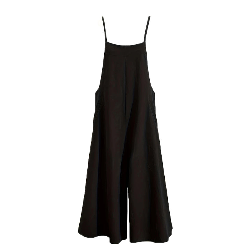 Casual Jumpsuit - Sleeveless Romper With Pockets For Spring&Summer