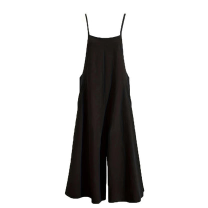 Casual Jumpsuit - Sleeveless Romper With Pockets For Spring&Summer