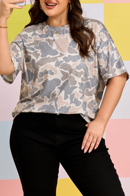 Camouflage Print T Shirt
