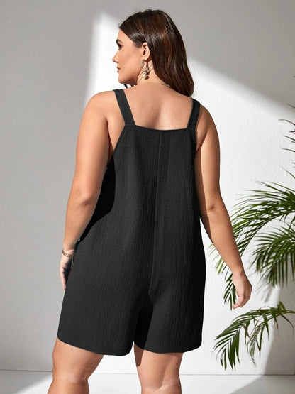Knotted Strap Romper with Pockets