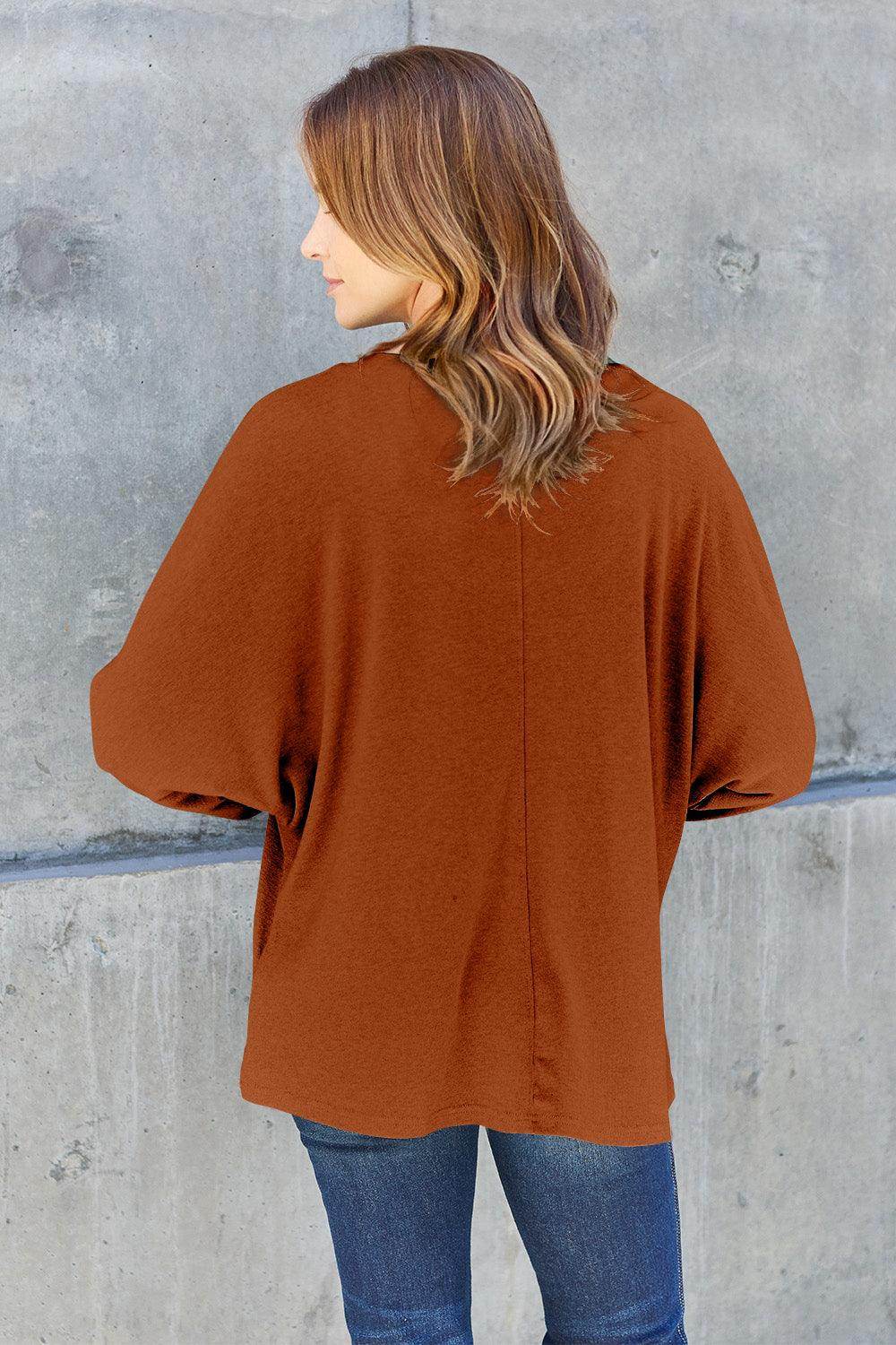 Double Take Round Neck Long Sleeve T-Shirt,