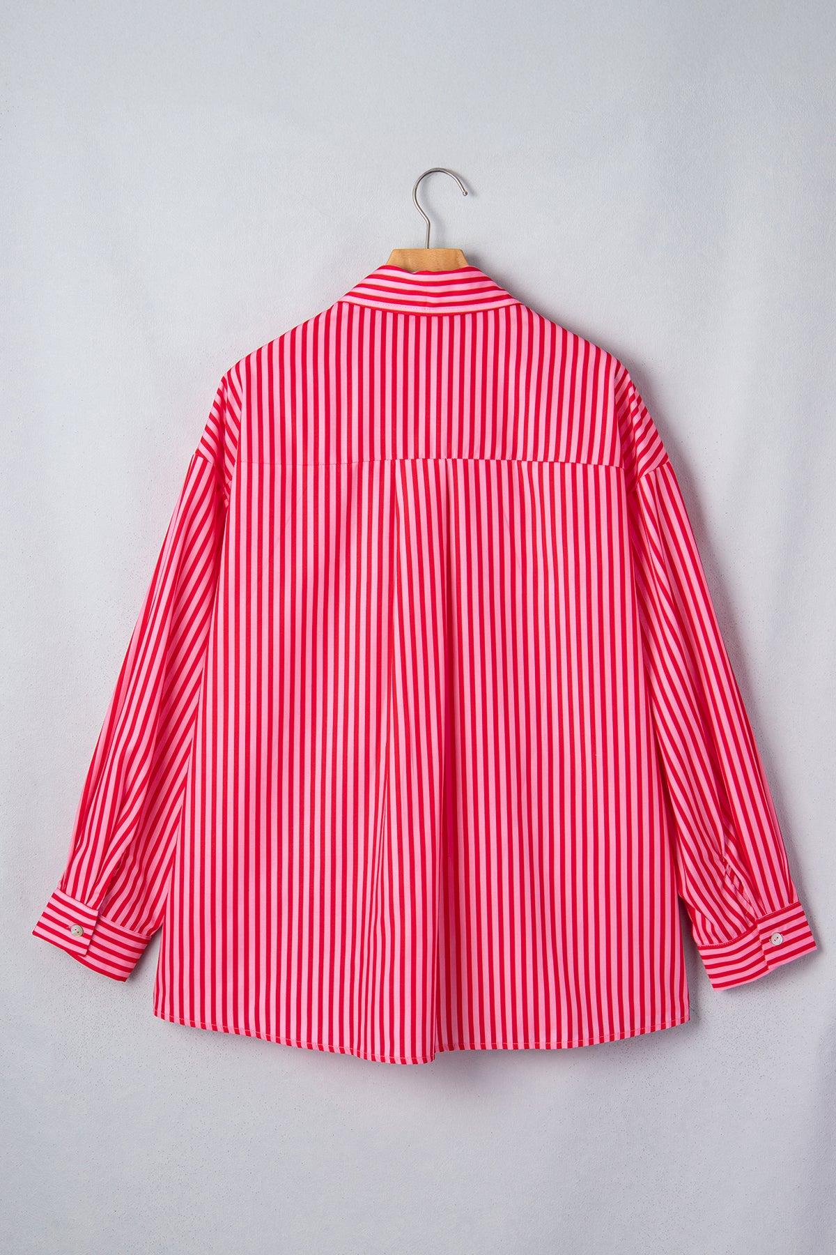 Red Stripe Button-Up Shirt