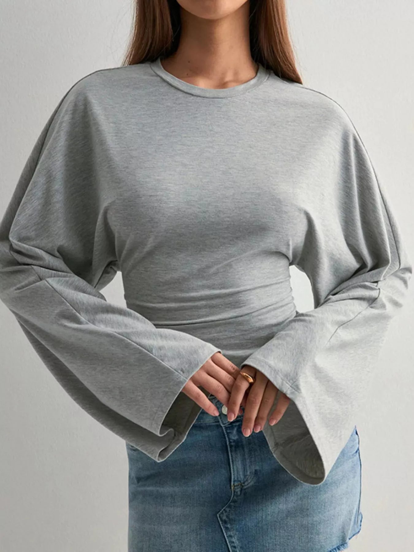 Long Sleeve Fitted Dress Top