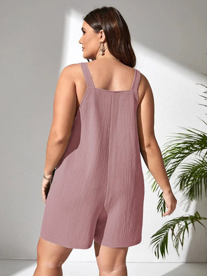 Knotted Strap Romper with Pockets