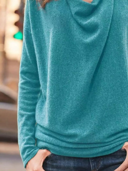 Cowl Neck Long Sleeve Top