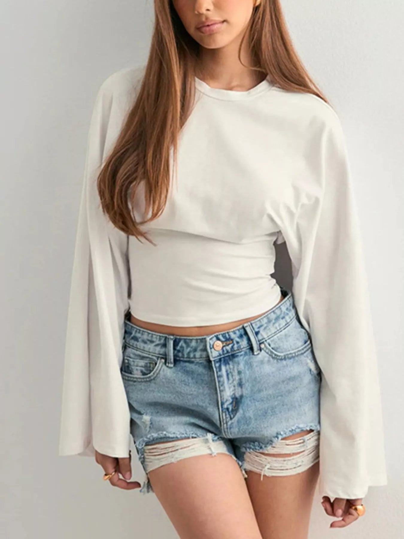 Long Sleeve Fitted Dress Top