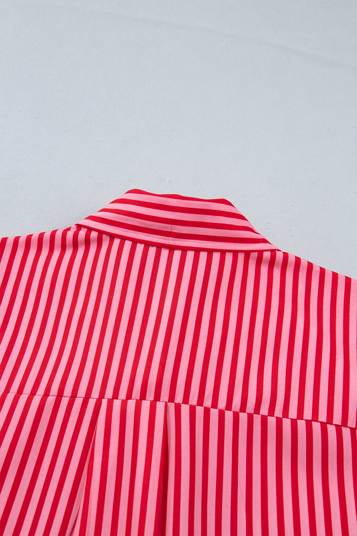 Red Stripe Button-Up Shirt