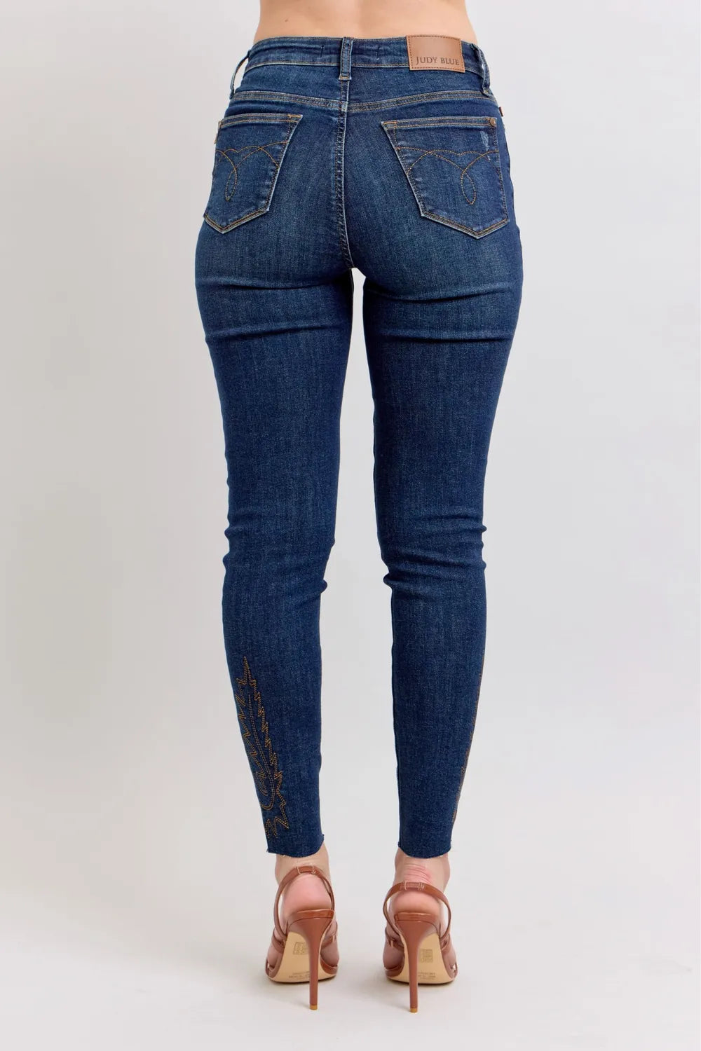 Judy Blue Embroidered High Rise Skinny Jeans