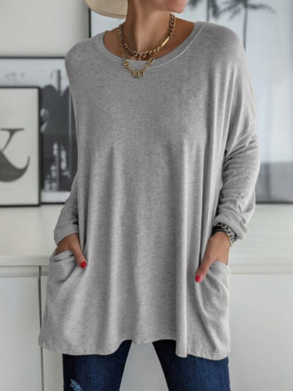 Round Neck Long Sleeve Tunic