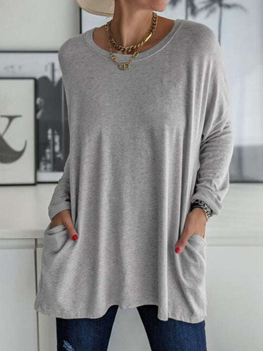 Round Neck Long Sleeve Tunic