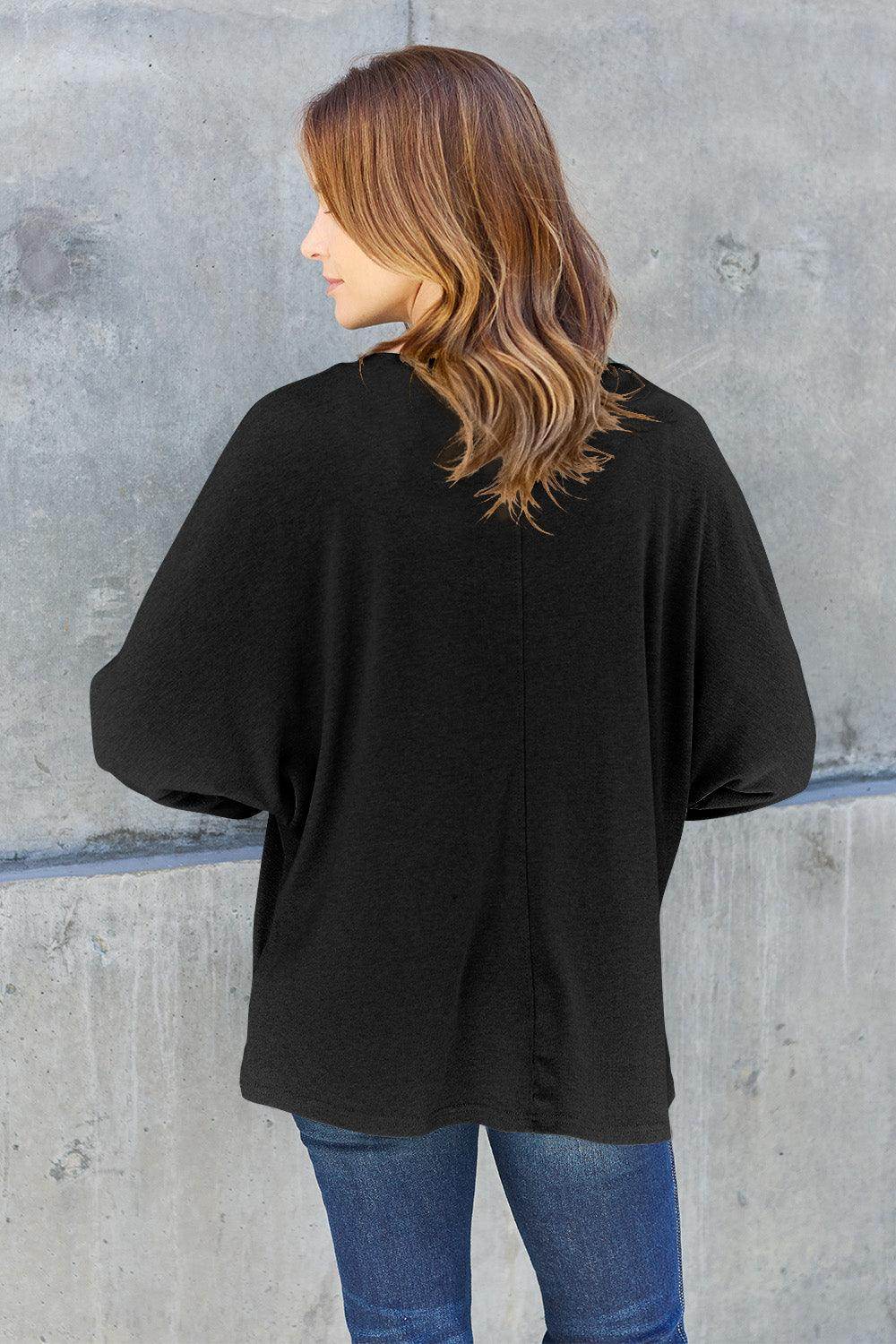 Double Take Round Neck Long Sleeve T-Shirt,