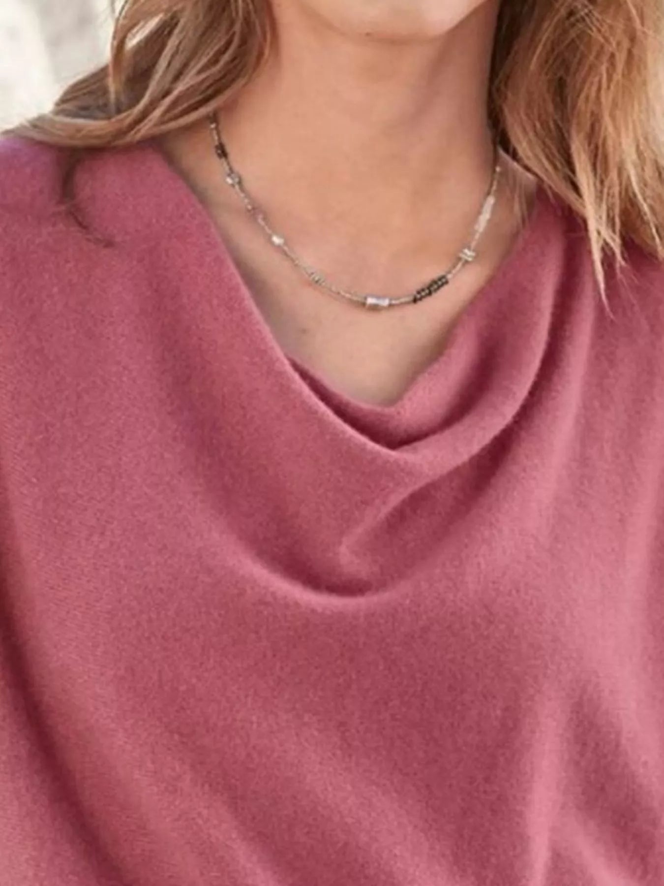 Cowl Neck Long Sleeve Top