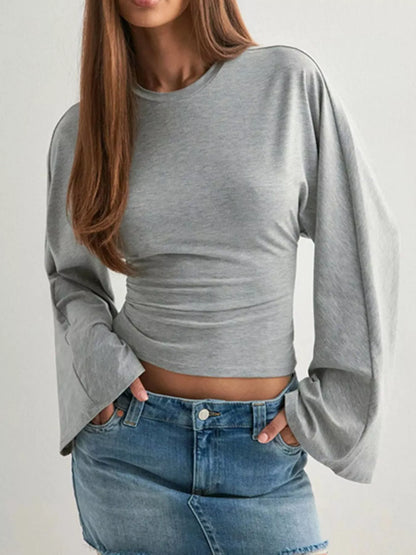 Long Sleeve Fitted Dress Top