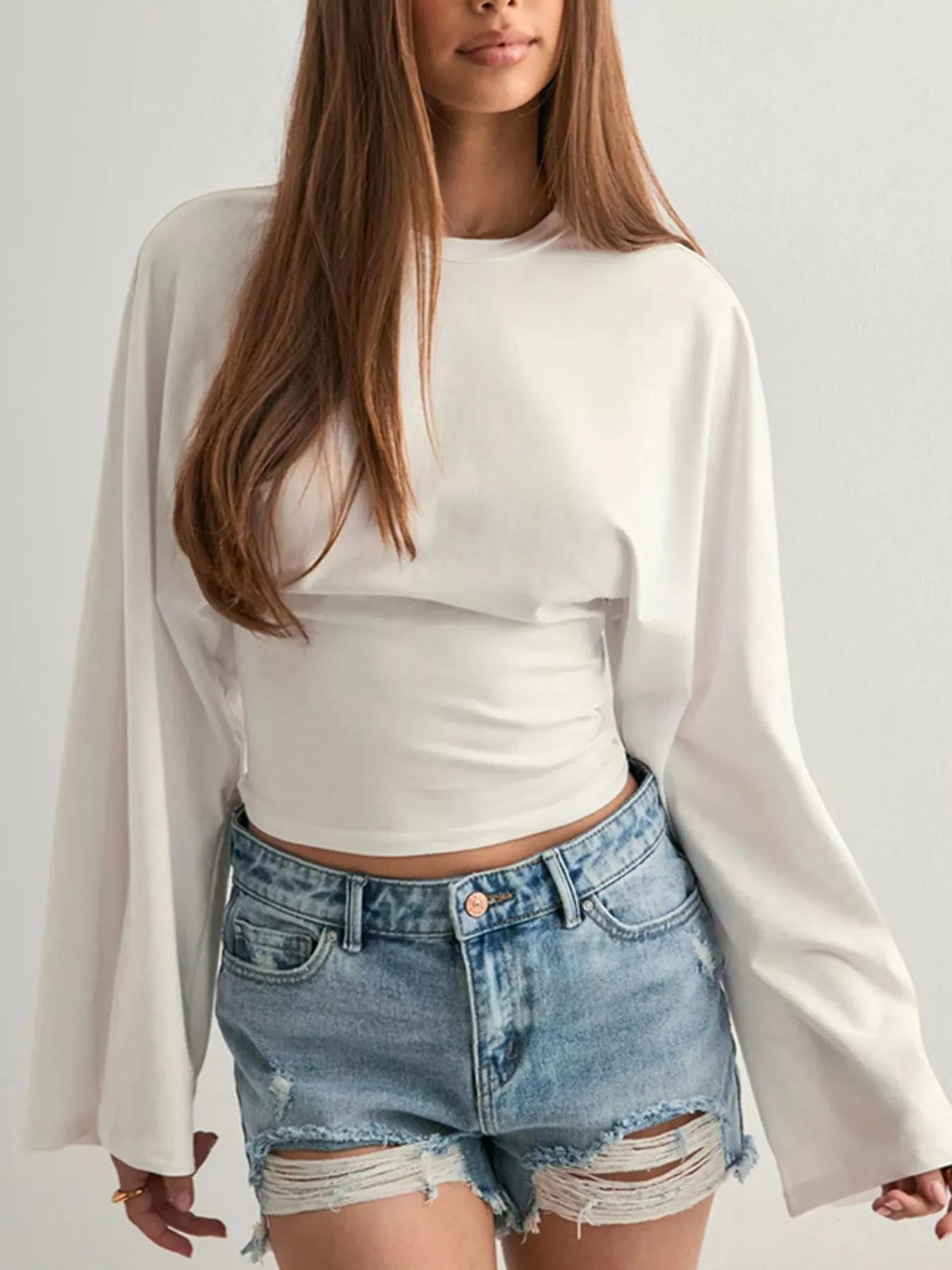 Long Sleeve Fitted Dress Top