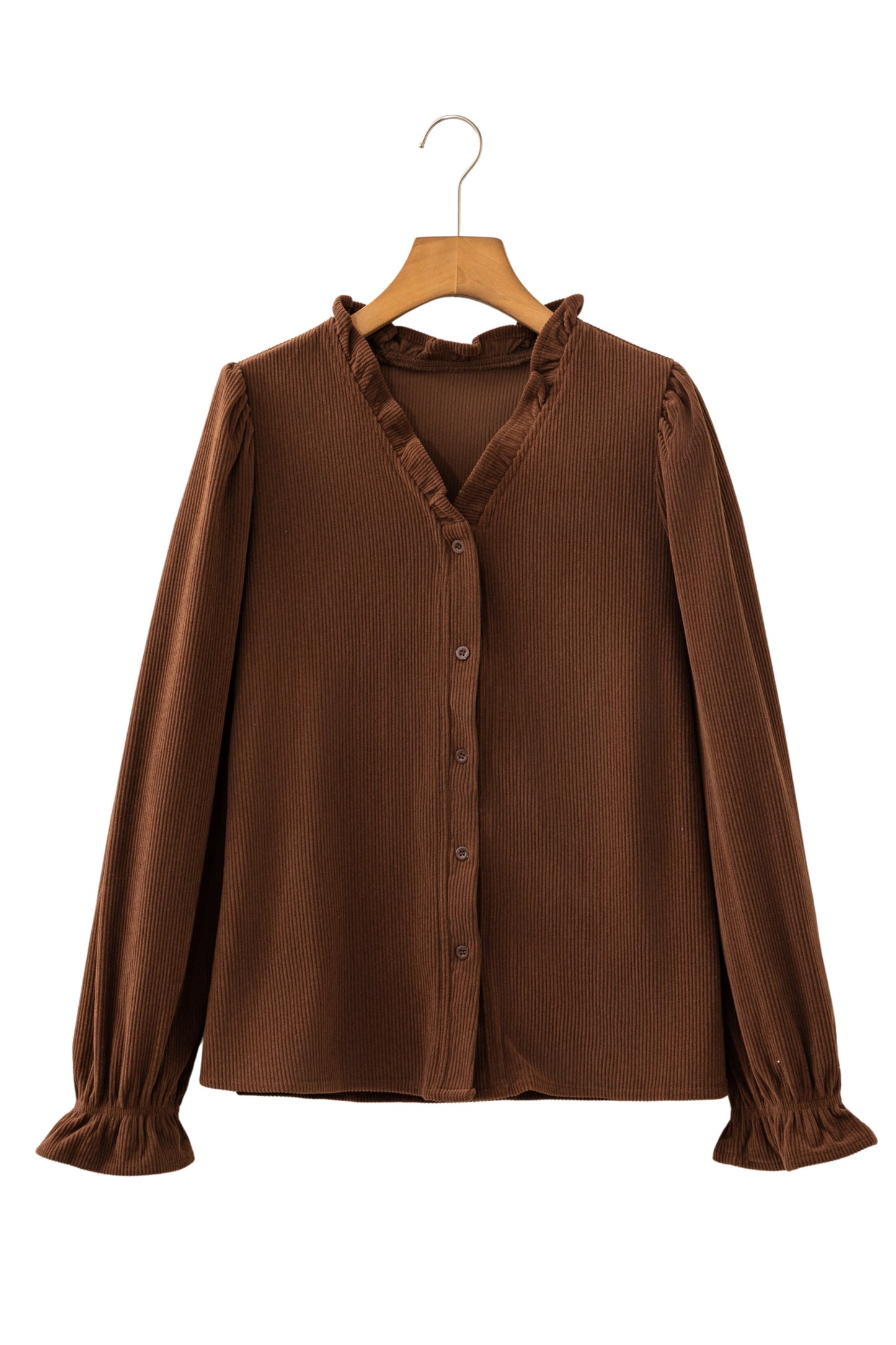 Solid Buttoned Blouse
