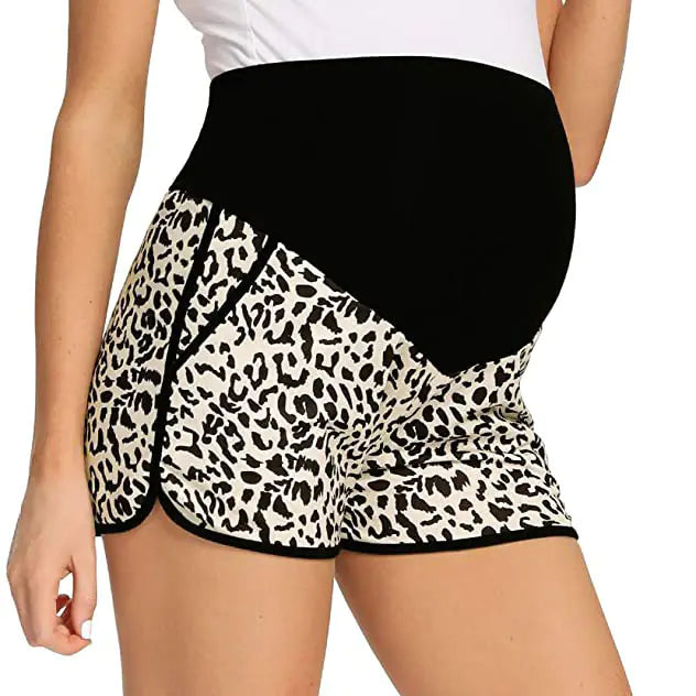 Fashionable Casual Maternity Sports Shorts with Belly Holder - # WOM21610007 - PRG