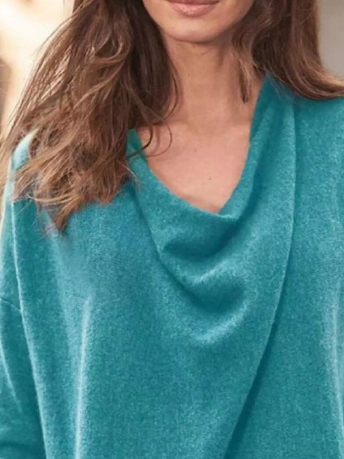 Cowl Neck Long Sleeve Top