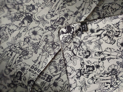 100% Silk Bandana Dark Grey Pin Up