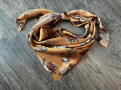 100% Silk Bandana “cow ponies” horse
