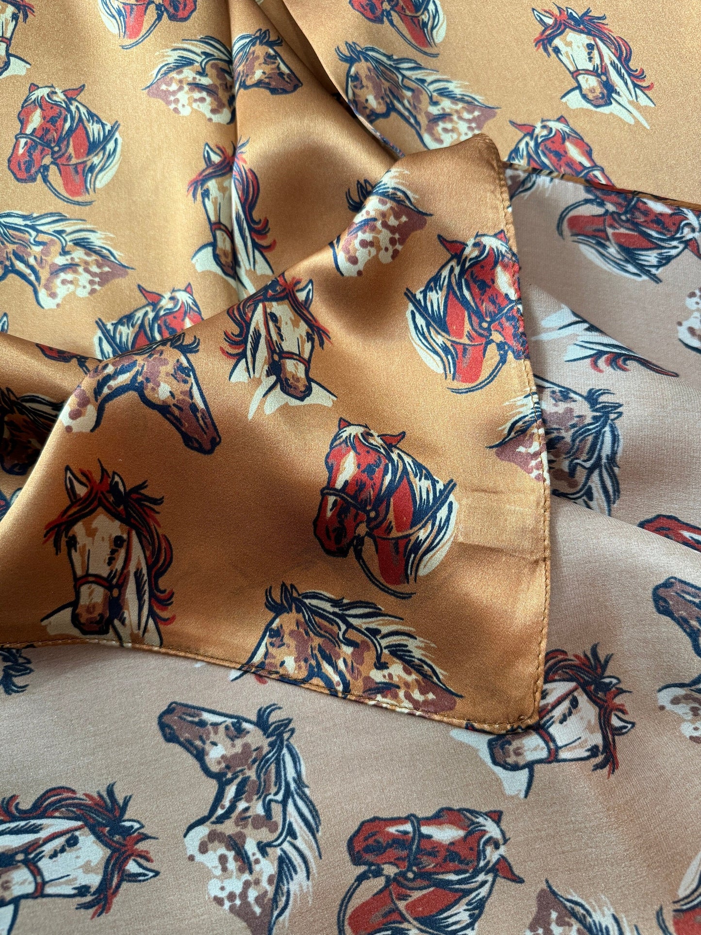 100% Silk Bandana “cow ponies” horse