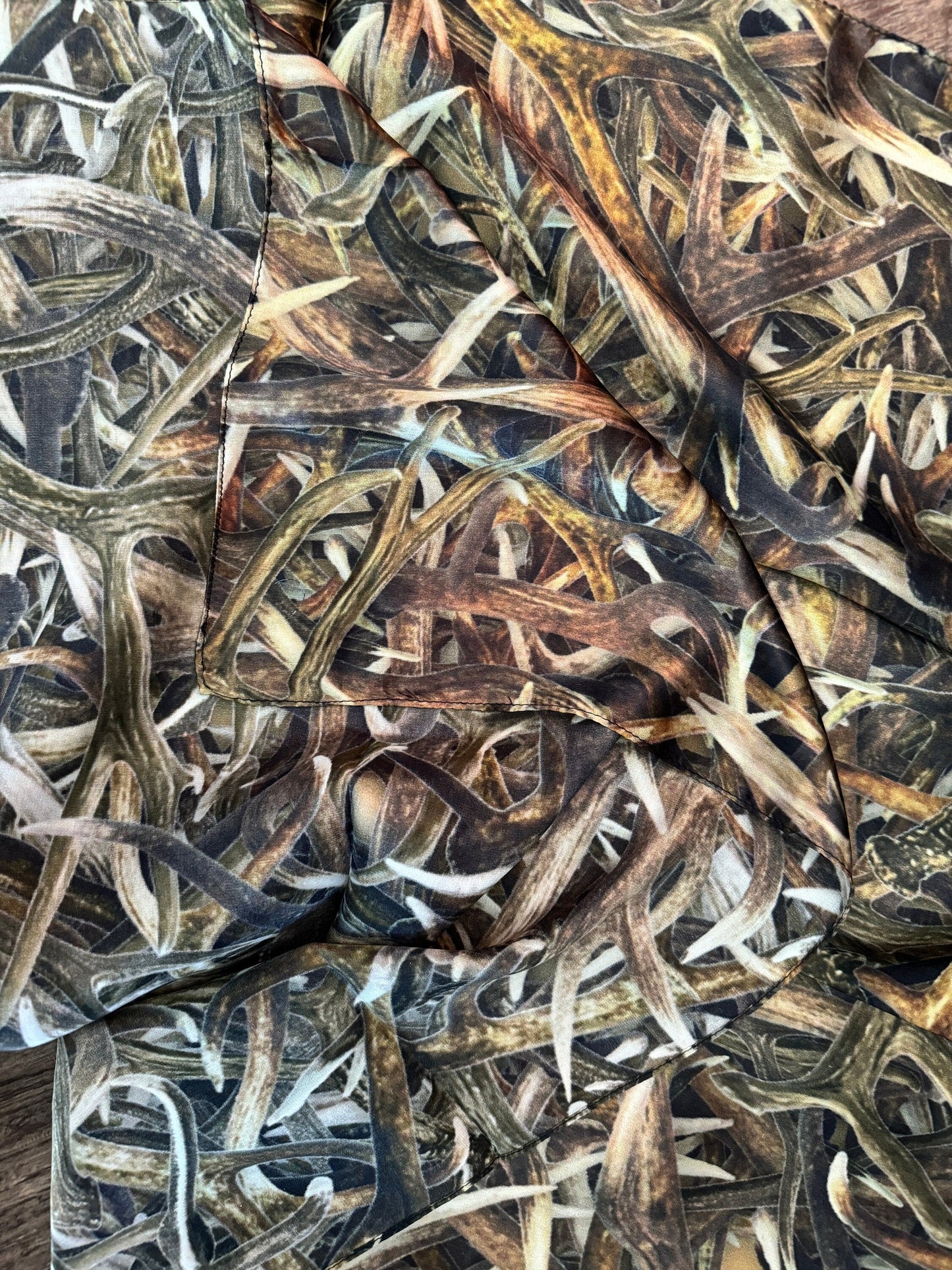 100% Silk Bandana Deer Antler Camo