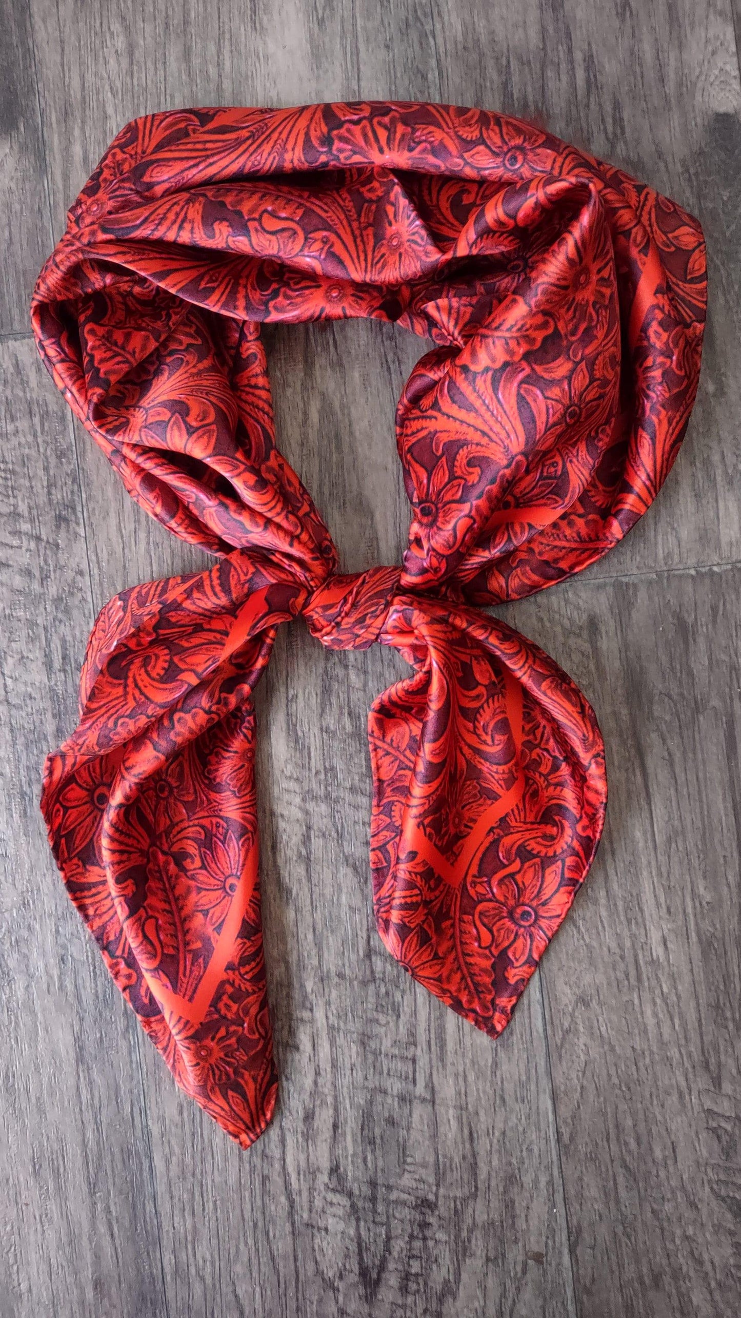 100% Silk Bandana Deep Burgundy