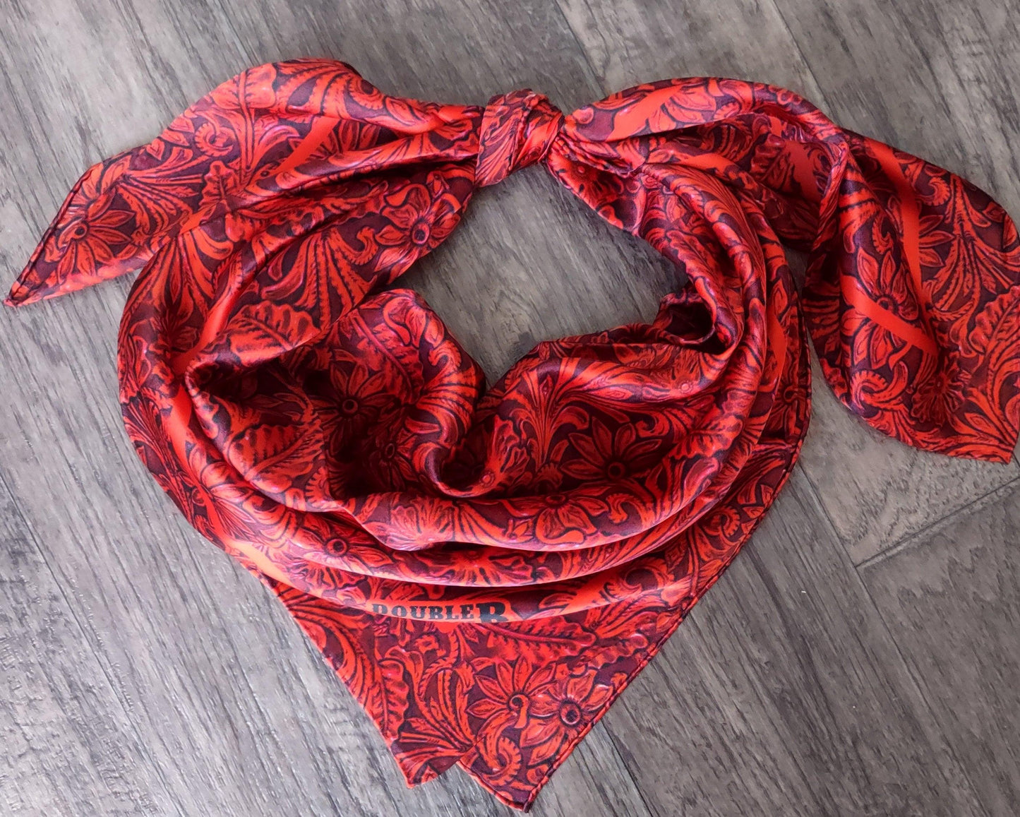 100% Silk Bandana Deep Burgundy
