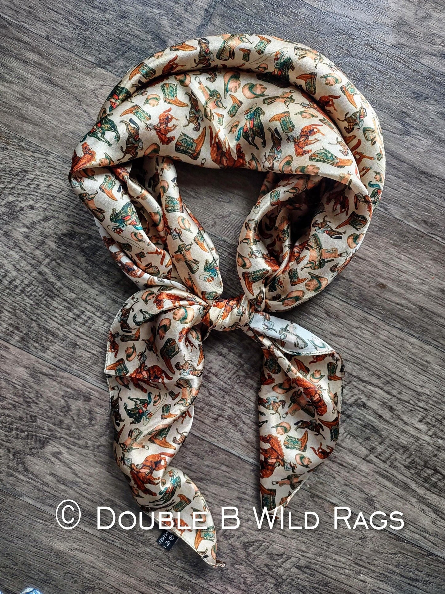 100% Silk Bandana Western Elements