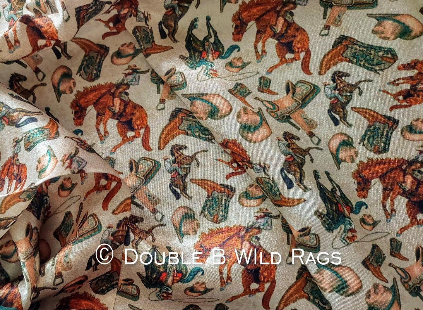 100% Silk Bandana Western Elements