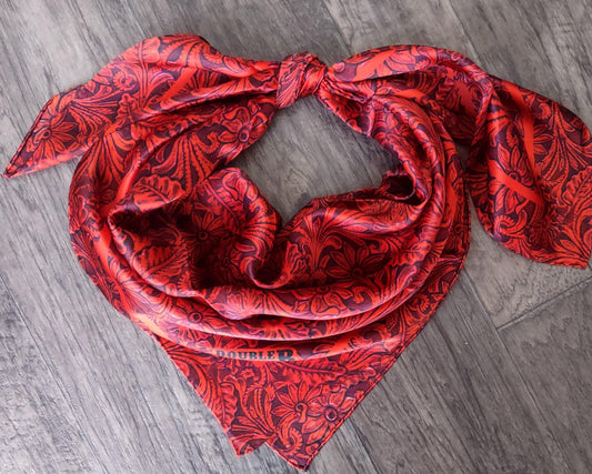 100% Silk Bandana Deep Burgundy