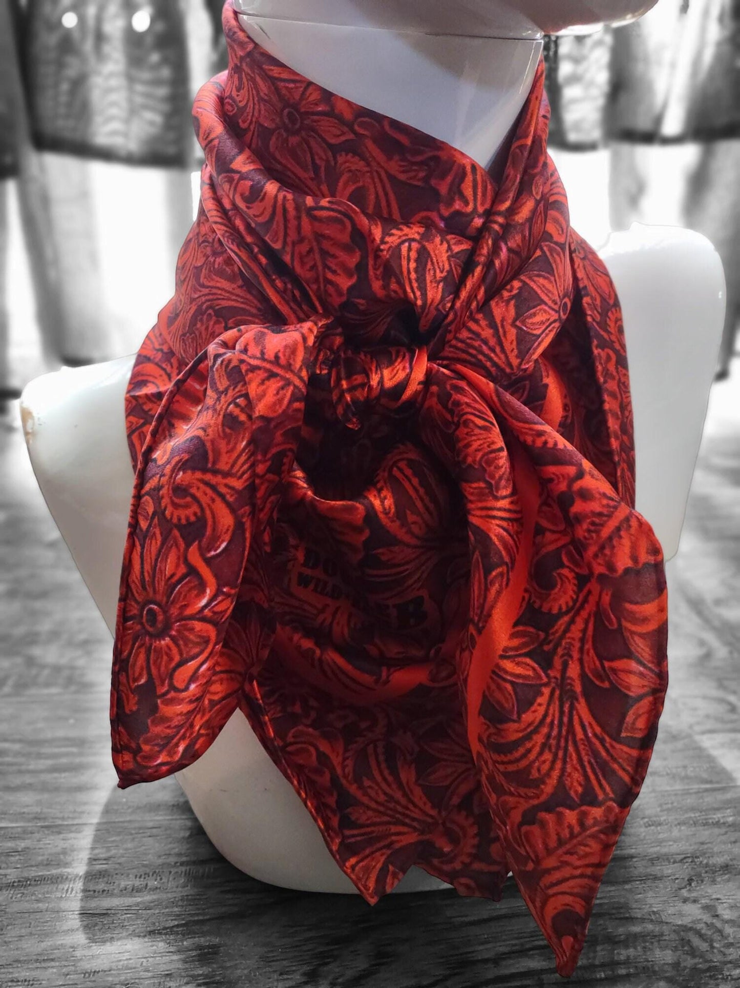 100% Silk Bandana Deep Burgundy