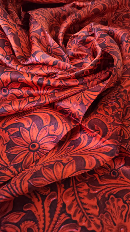 100% Silk Bandana Deep Burgundy