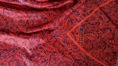 100% Silk Bandana Deep Burgundy